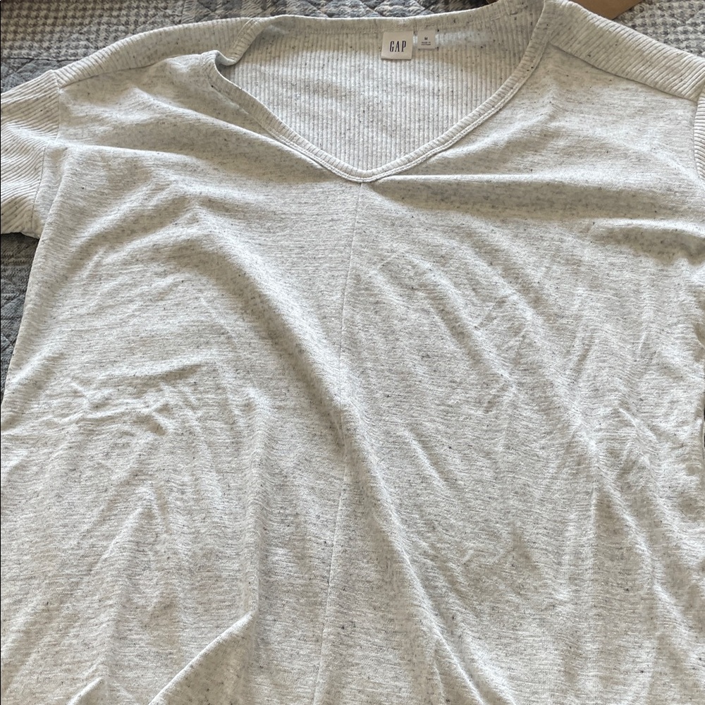 GAP Light Gray V-Neck Top
